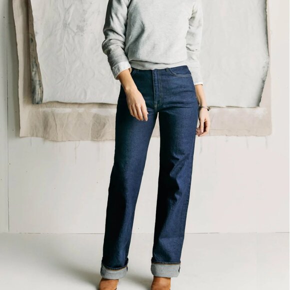 Imogene + Willie Catherine Indigo Selvage Jeans Trouser Leg | 26P Short/Ankle - Picture 1 of 15